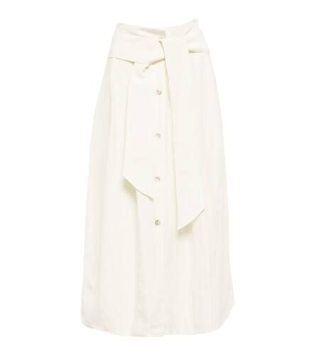 Vince Belted linen-blend midi skirt - Vince - Modalova