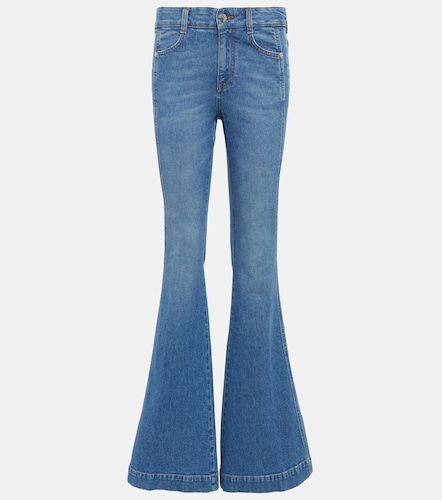 Jeans flared a vita media con logo - Stella McCartney - Modalova
