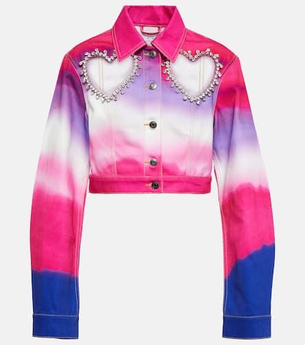 Embellished ombrÃ© denim jacket - Area - Modalova