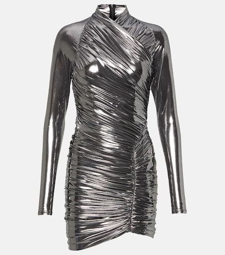 Ferragamo Metallic draped minidress - Ferragamo - Modalova
