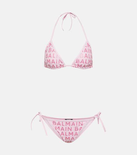 Balmain Bikini con logo glitterato - Balmain - Modalova