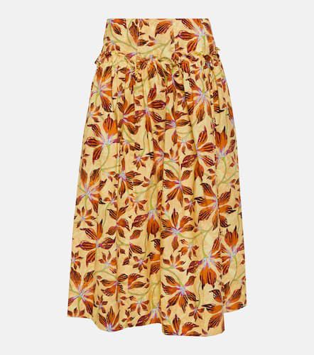 Emmy floral cotton poplin midi skirt - Ulla Johnson - Modalova