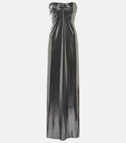 Ruched metallic jersey gown - Magda Butrym - Modalova