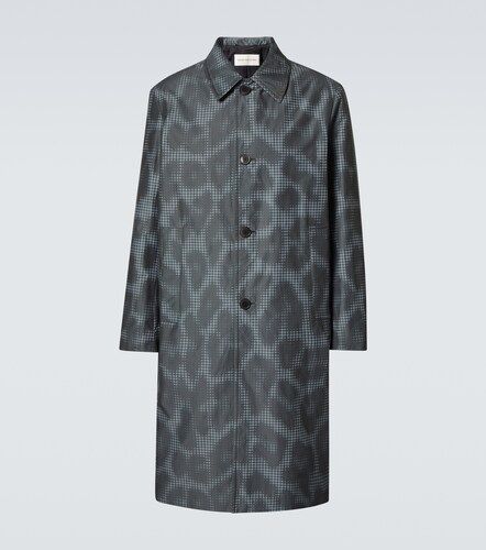 Abrigo a cuadros con estampado de leopardo - Dries Van Noten - Modalova