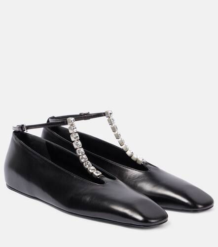 Embellished leather ballet flats - Jil Sander - Modalova