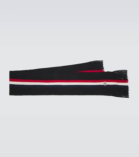 Striped ribbed-knit wool scarf - Moncler - Modalova