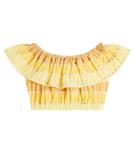 Crop top de algodón a rayas con volantes - Paade Mode - Modalova