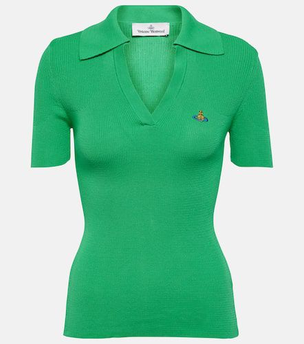 Marina ribbed-knit cotton polo shirt - Vivienne Westwood - Modalova