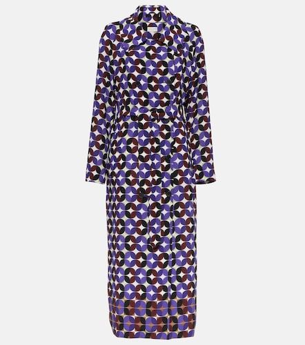 Abrigo cruzado estampado - Dries Van Noten - Modalova