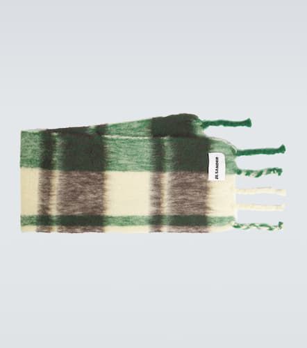 Checked mohair and wool-blend scarf - Jil Sander - Modalova