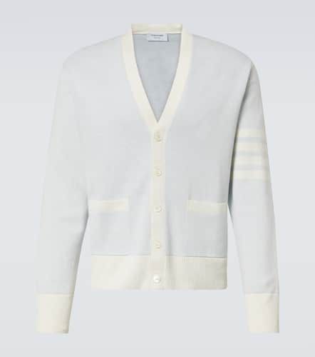 Bar linen and cotton cardigan - Thom Browne - Modalova