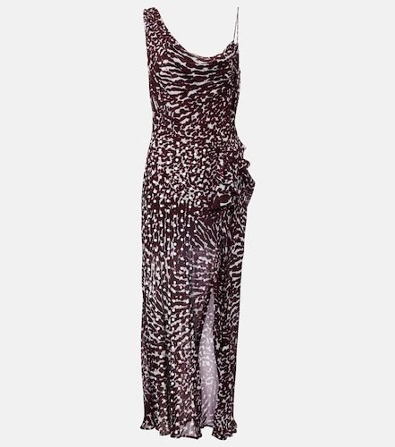 Vestido midi drapeado estampado - Dries Van Noten - Modalova