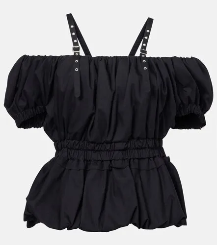 Peplum cotton poplin top - Noir Kei Ninomiya - Modalova