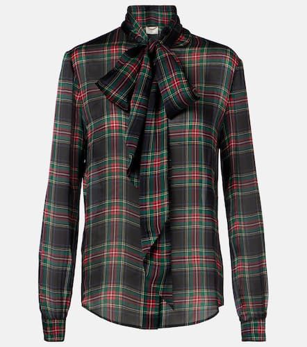 Saint Laurent Plaid silk blouse - Saint Laurent - Modalova