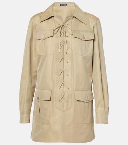 Abito corto Safari in cotone e seta - Tom Ford - Modalova