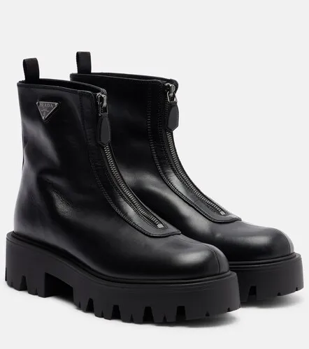 Prada Leather platform ankle boots - Prada - Modalova