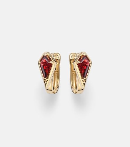 Pendientes Kite de oro de 14 ct con granate - Stone and Strand - Modalova