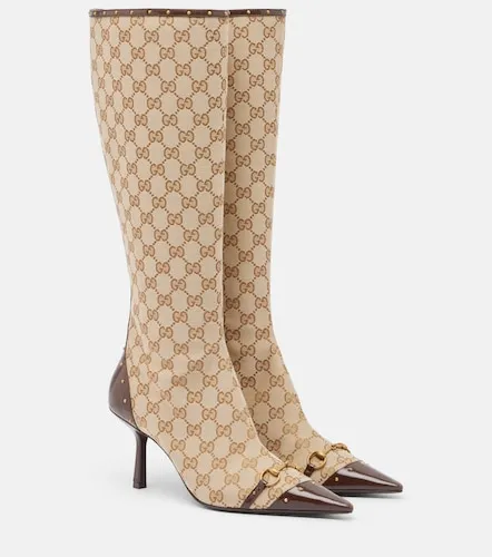 Savoy GG canvas knee-high boots - Gucci - Modalova