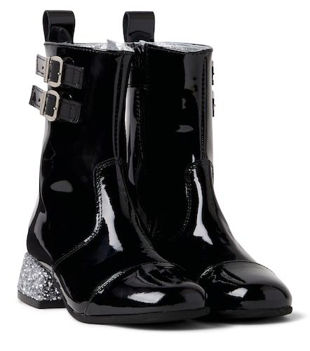 Botas de charol con glitter - Monnalisa - Modalova