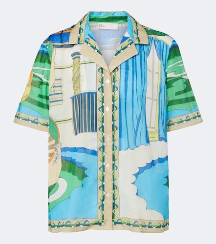 Camisa bowling de popelín de algodón estampada - Tory Burch - Modalova