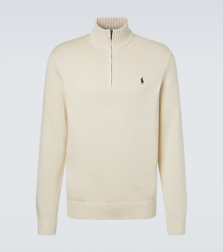 Pullover in cotone con zip corta - Polo Ralph Lauren - Modalova