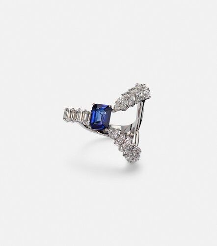 Anillo Reign Supreme de oro blanco de 18 ct con zafiro y diamantes - Yeprem - Modalova