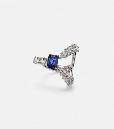 Reign Supreme 18kt white gold ring with sapphire and diamonds - Yeprem - Modalova
