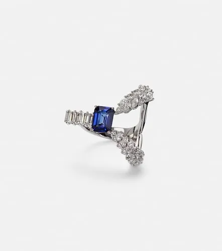 Ring Reign Supreme aus 18kt Weißgold mit Diamanten und Saphir - Yeprem - Modalova