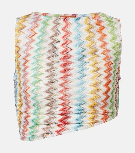 Missoni Zigzag ruched lame crop top - Missoni - Modalova