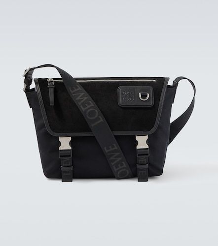 Flex Medium canvas and suede messenger bag - Loewe - Modalova