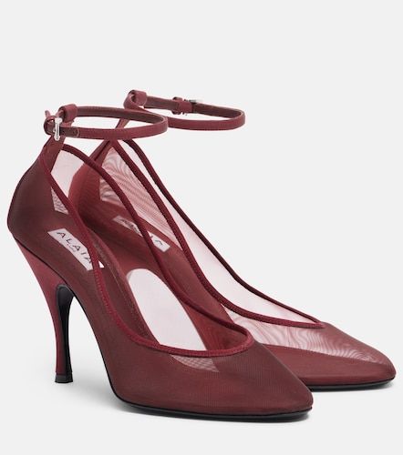 Alaia Grosgrain-trimmed mesh pumps - Alaia - Modalova