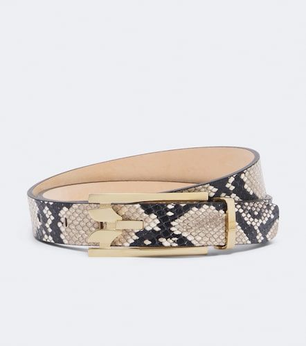 Dorian Pin-Buckle snake-effect leather belt - Victoria Beckham - Modalova