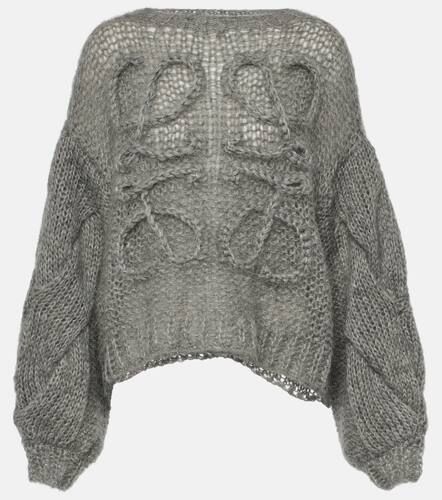 Anagram open-knit mohair-blend sweater - Loewe - Modalova