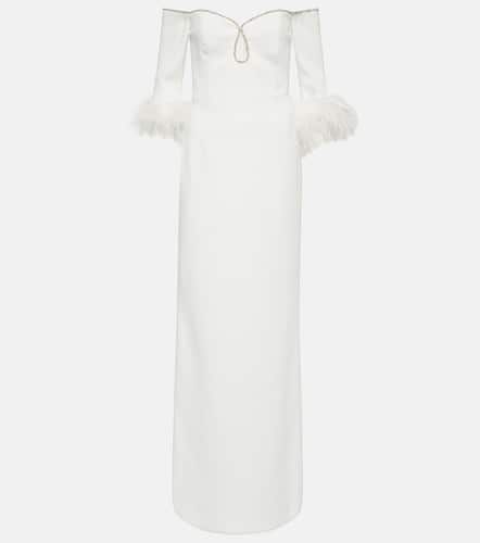 Bridal Plume feather-trimmed crÃªpe gown - Rebecca Vallance - Modalova