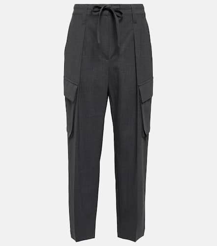 Mid-rise tapered wool-blend pants - Brunello Cucinelli - Modalova