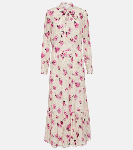 Floral tie-neck lamÃ© maxi dress - REDValentino - Modalova