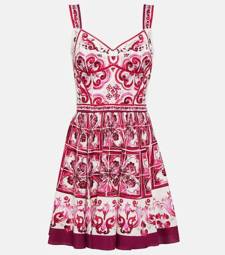 Majolica silk-blend minidress - Dolce&Gabbana - Modalova