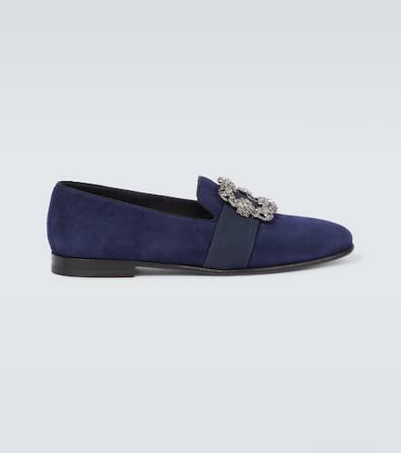 Carlton embellished suede loafers - Manolo Blahnik - Modalova