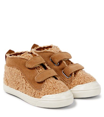 Sneakers aus Teddyfleece mit Veloursleder - Il Gufo - Modalova