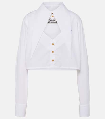 Cut-off Heart cropped cotton shirt - Vivienne Westwood - Modalova