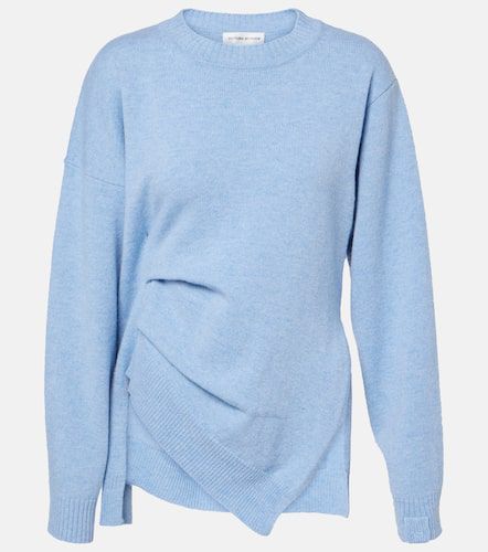 Gathered asymmetric wool sweater - Victoria Beckham - Modalova