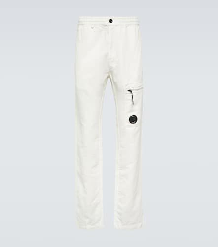 Cotton and linen straight pants - C.P. Company - Modalova