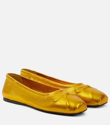 Little Bow leather ballet flats - Marni - Modalova