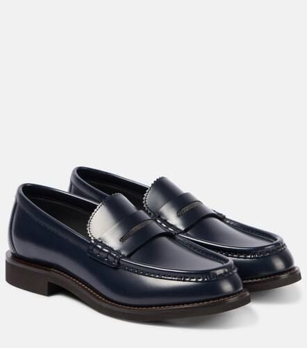 Monili leather penny loafers - Brunello Cucinelli - Modalova