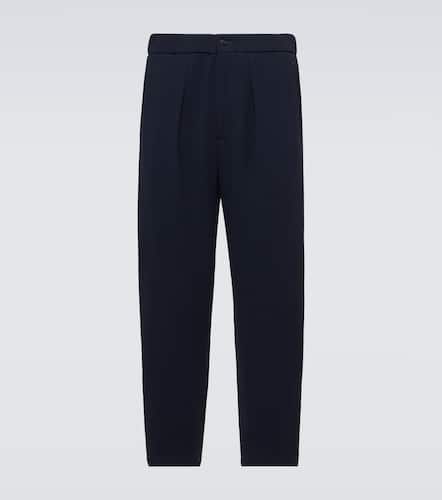 Wool-blend straight pants - Giorgio Armani - Modalova