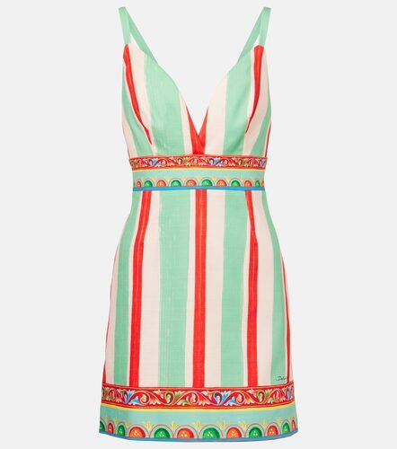 Vestido corto Taormina en mezcla de algodón - Dolce&Gabbana - Modalova