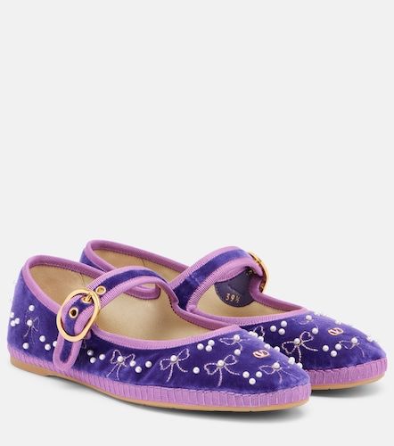Bailarinas Mary Jane Endouce de terciopelo - Valentino Garavani - Modalova