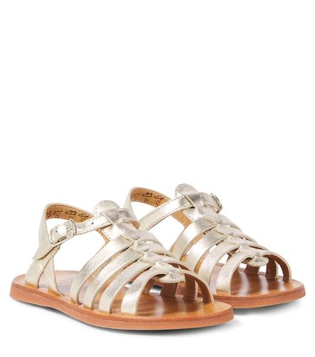 Plagette Strap leather sandals - Pom d'Api - Modalova