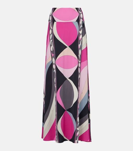 Falda larga Marmo de jersey de satén - Pucci - Modalova
