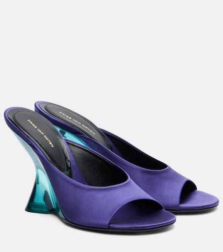Mules in raso con zeppa - Dries Van Noten - Modalova